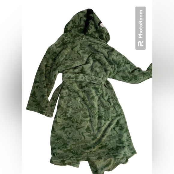 Boys Arizona Jean Green Camo Dino Robe Size 8 - Picture 5 of 5